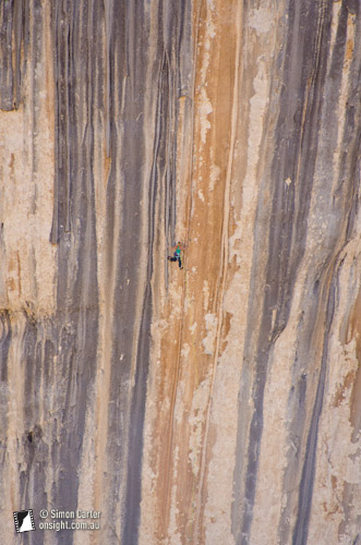 Monique Forestier on Tom et je Ris (8b+), a 60-metre route in Verdon Gorge, France.