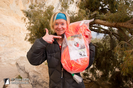 Monique Forestier pulling out the "send" rope. 80 metres of 9.2mm Nano Sterling Rope goodness!