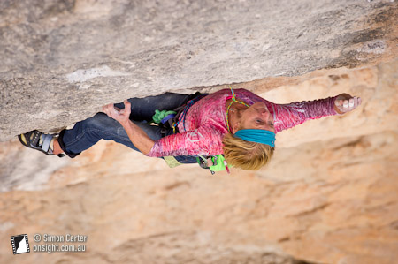 When it rained and Monique's main project was unclimbable, she turned her attention to China Crisis (8b+), sending it in just a few days.