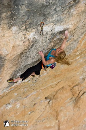 Matilda SÃ¶derlund is one of the world's best female climbers on rock at the moment. She rocked up and crushed  Fish Eye (8c) in just a few tries.