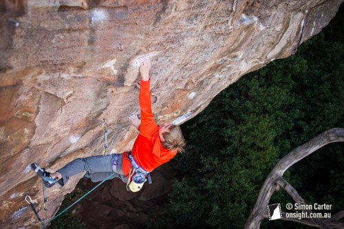 Alexander Megos sending Mechanical Animals (33) on his 3rd shot (that is, one dog and then second report attempt, since that's we way we count things in Oz).