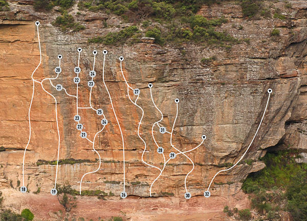 From the guidebook. "The Red Project - open THE line still to go free here. It is route #26, the fully independent line.