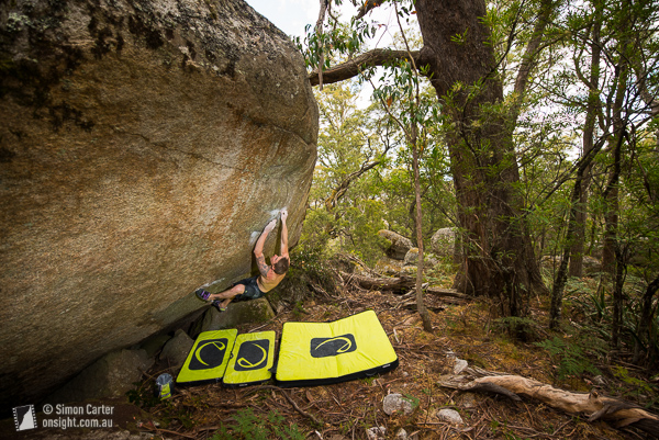 Chris Webb Parsons on Lonesome V12, Black Range near Canberra, that he established back in 2008.