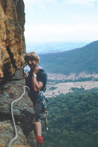 Ewbank on Genesis (16), Mount Piddington, Blue Mountains, in 1970. Photo: Steve Arsenault.