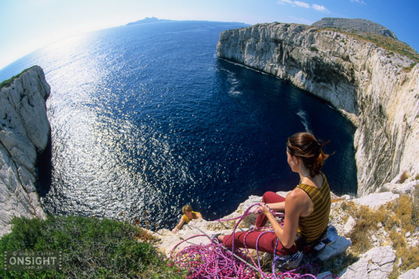 François Petit and Chloé Minoret at Cape Morgiou, Calanques, France.