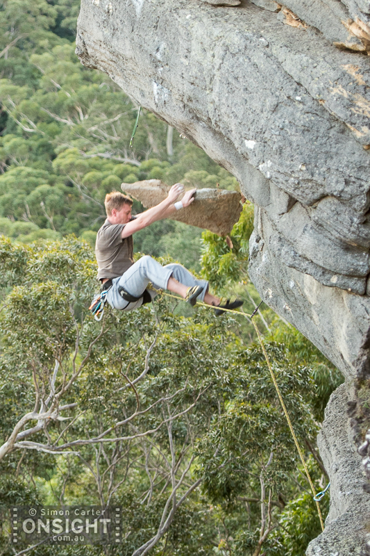 Douglas Bell surfing A Girl’s Best Friend (24), Lasseter's, Nowra.